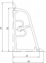 Плинтус LB37 Кашемир белый (414Т) 464 (ф-ра 332) Korner 3м